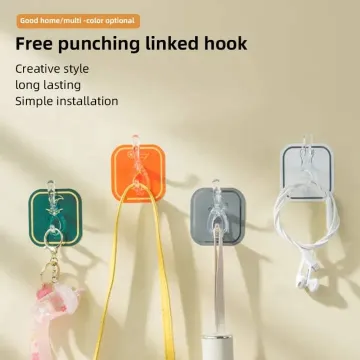 Self-adhesive Row Wall Hook Set (6 pcs)